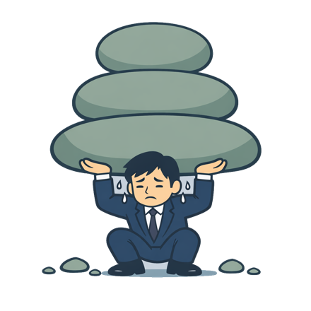 のしかかる不安